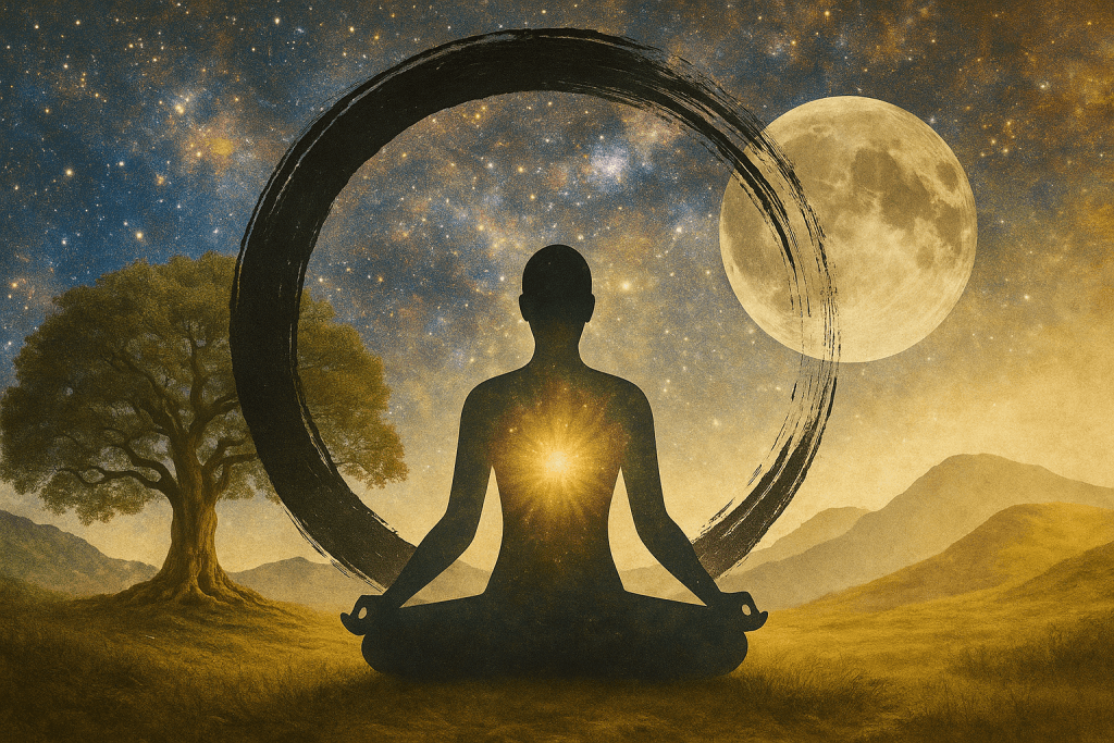Tao’nun sessiz öğretisini anlatan Enso çemberli meditasyon sahnesi