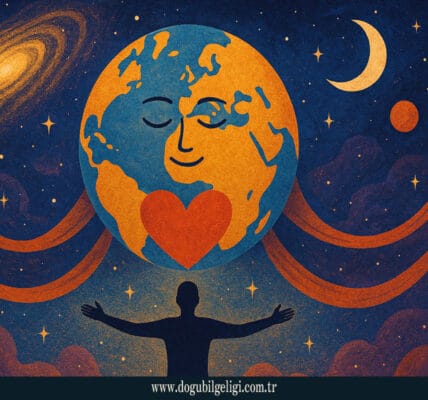 Evrensel Sevgi ve makrokozmosun uyumunu simgeleyen sürrealist görsel