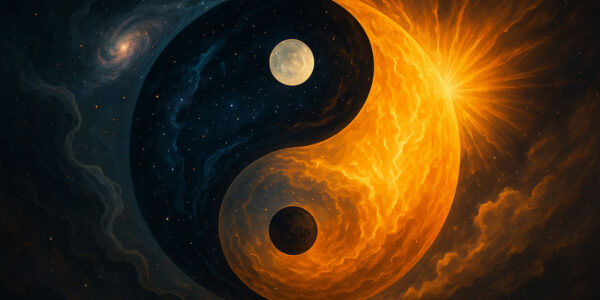 Yin-Yang’ın derin sırlarını anlatan sürreal kozmik illüstrasyon