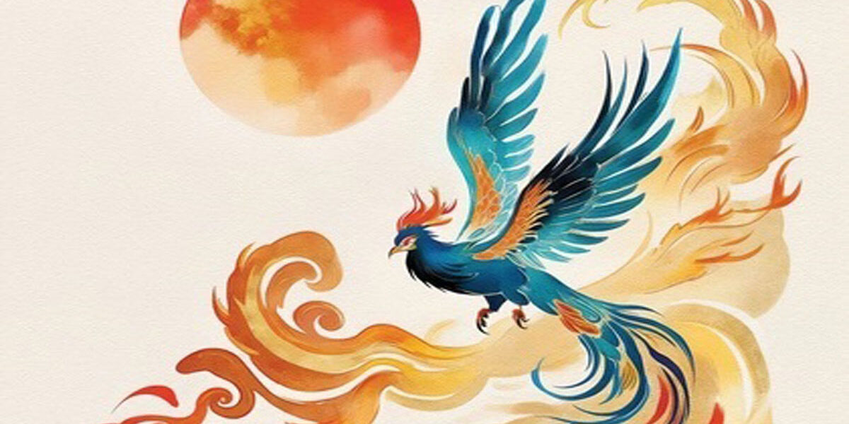 Mengzi’nin “Hükümdara Öğütler (Mengzi Classic)” kitabı kapağı — güneş ve anka kuşu sembolleriyle erdemli yönetim, şefkat ve insan doğasının iyiliğini simgeleyen klasik eser.