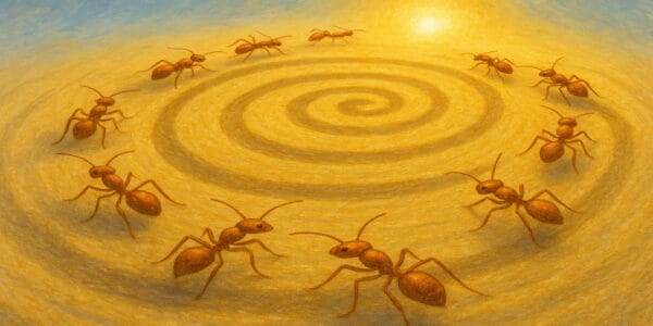 Karınca bilgeliği (Ant wisdom) – spiral düzende ilerleyen karıncaların oluşturduğu doğanın ilahi matematiği ve kolektif bilinç sembolü